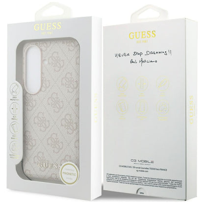 Étui pour Samsung Galaxy S26 S942, Guess, 4G Classic Logo Charm, Rose