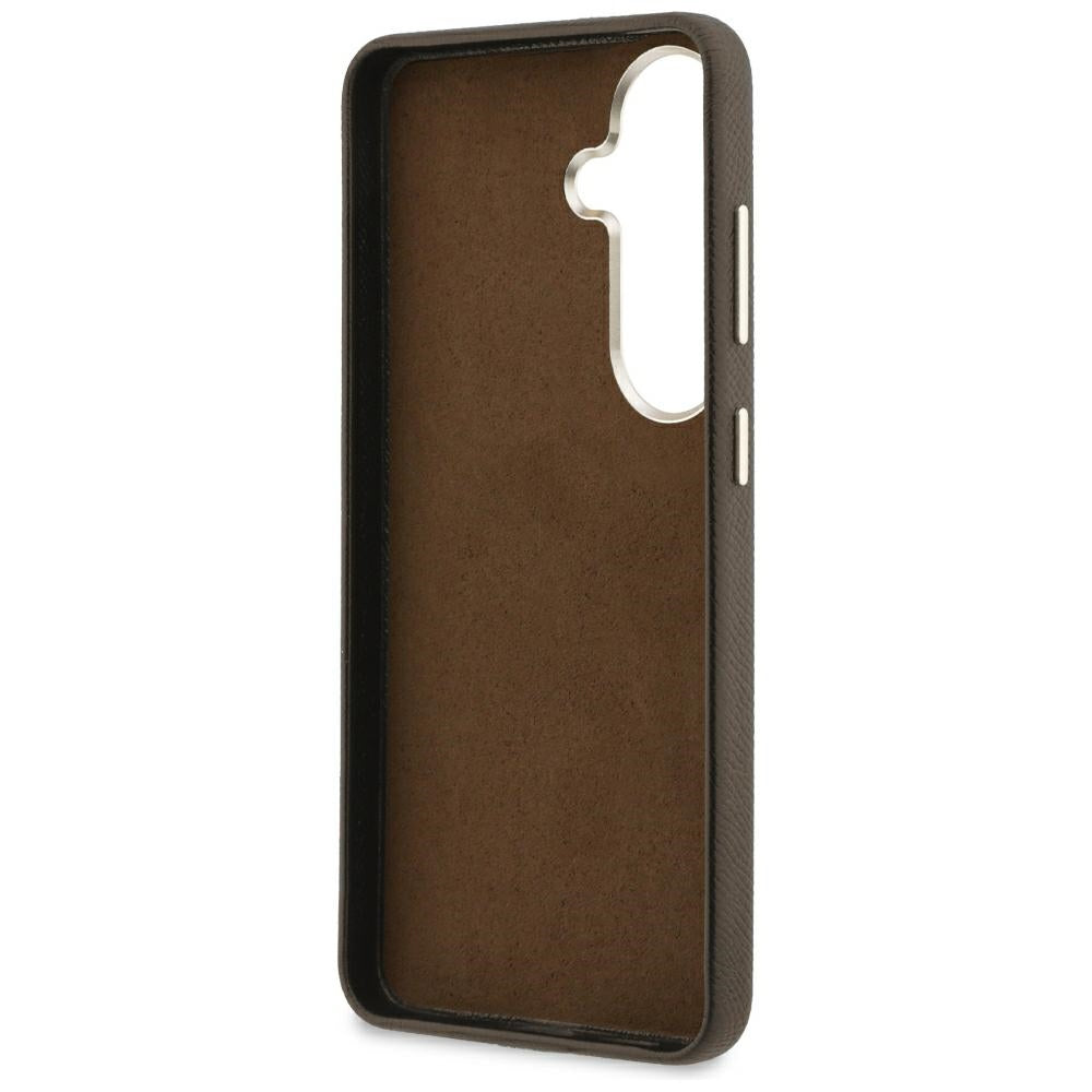 Coque pour Samsung Galaxy S26 S942, Guess, 4G Grained Big and Classic Logo, Marron