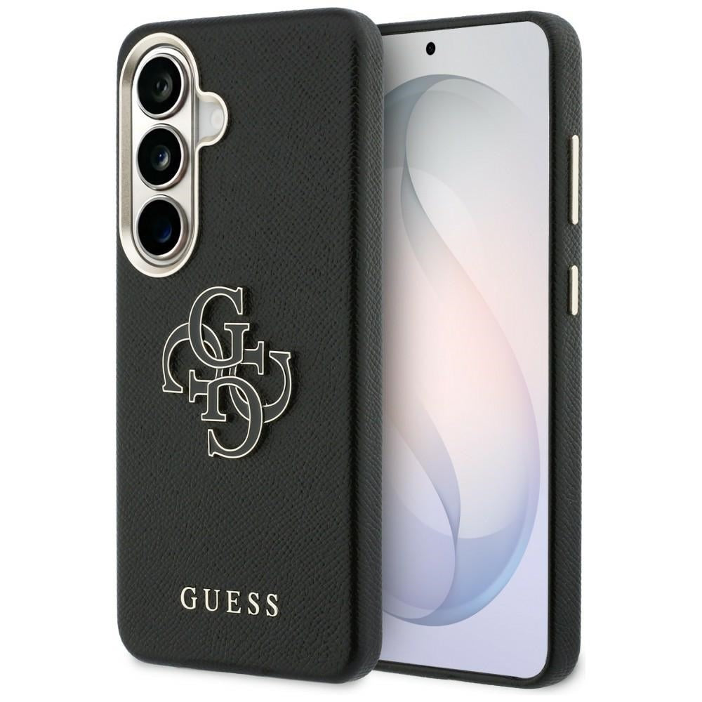 Étui pour Samsung Galaxy S26 S942, Guess, 4G Grained Big and Classic Logo, Noir