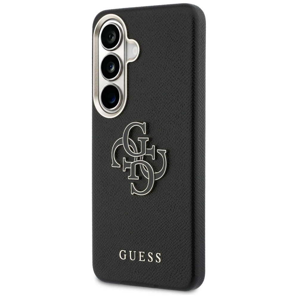 Étui pour Samsung Galaxy S26 S942, Guess, 4G Grained Big and Classic Logo, Noir