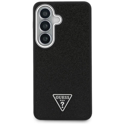 Housse pour Samsung Galaxy S26 S942, Guess, Fixed Glitter Triangle Logo, Noire