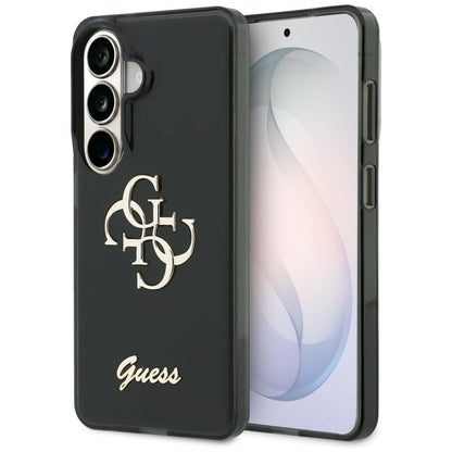 Hülle für Samsung Galaxy S26 S942, Guess, IML Big Metal 4G Script, Schwarz