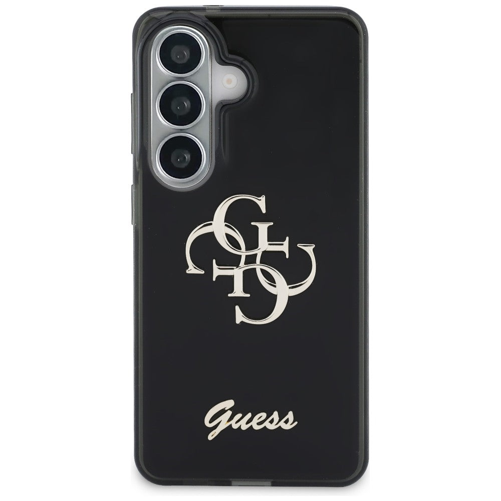Hülle für Samsung Galaxy S26 S942, Guess, IML Big Metal 4G Script, Schwarz