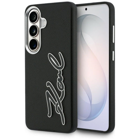 Hoes voor Samsung Galaxy S26 S942, Karl Lagerfeld, Signature Resin Logo, Zwart