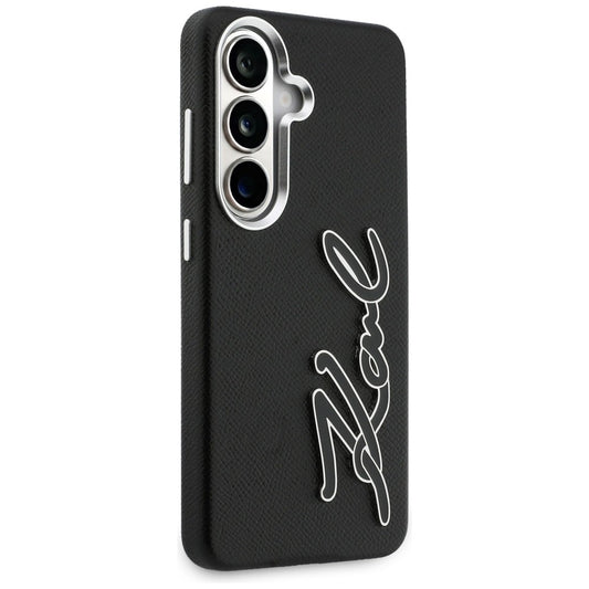 Hoes voor Samsung Galaxy S26 S942, Karl Lagerfeld, Signature Resin Logo, Zwart