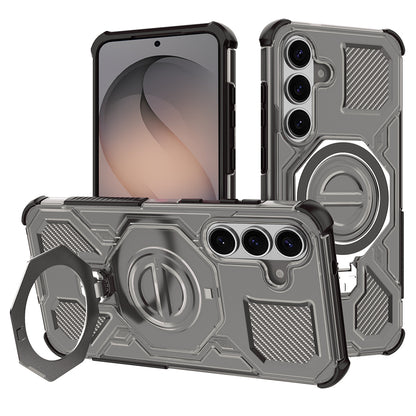 Hoes voor Samsung Galaxy S26 S942, Techsuit, Carbon Shield Pro, Rookkleurig