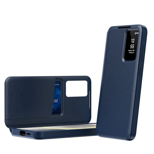 Hoes voor Samsung Galaxy S26, Techsuit, SmartView, Blauw