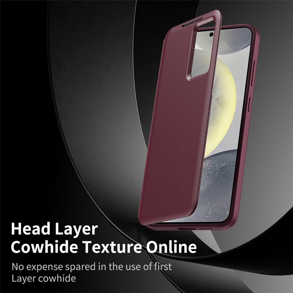 Étui pour Samsung Galaxy S26 S942, Techsuit, SmartView, Rouge