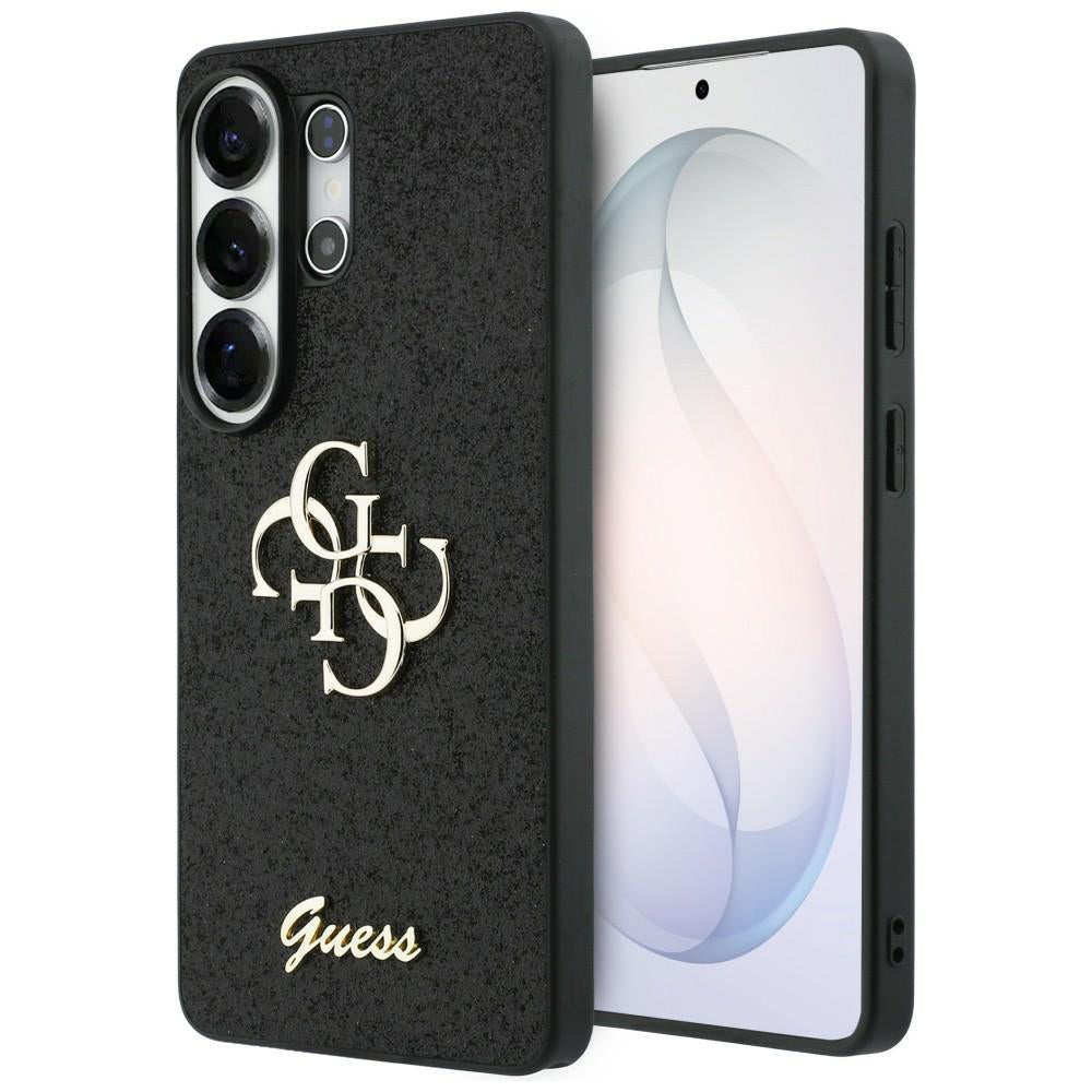 Étui pour Samsung Galaxy S26 Ultra S948, Guess, Fixed Glitter Big 4G Metal Frame, Noir