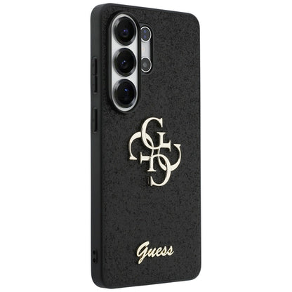Étui pour Samsung Galaxy S26 Ultra S948, Guess, Fixed Glitter Big 4G Metal Frame, Noir