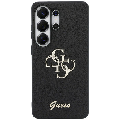 Étui pour Samsung Galaxy S26 Ultra S948, Guess, Fixed Glitter Big 4G Metal Frame, Noir