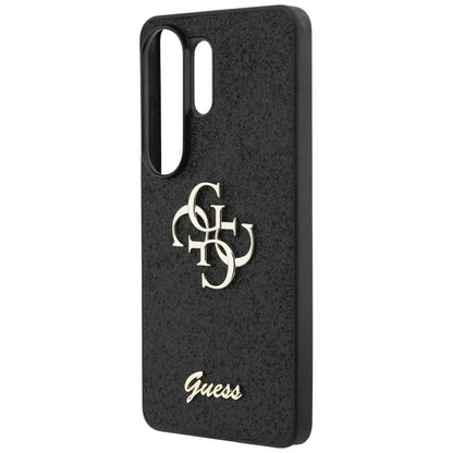 Étui pour Samsung Galaxy S26 Ultra S948, Guess, Fixed Glitter Big 4G Metal Frame, Noir