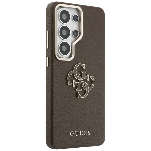 Étui pour Samsung Galaxy S26 Ultra S948, Guess, 4G Grained Big and Classic Logo, Marron