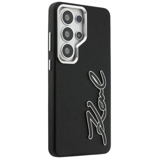 Hoes voor Samsung Galaxy S26 Ultra S948, Karl Lagerfeld, Signature Resin Logo, Zwart