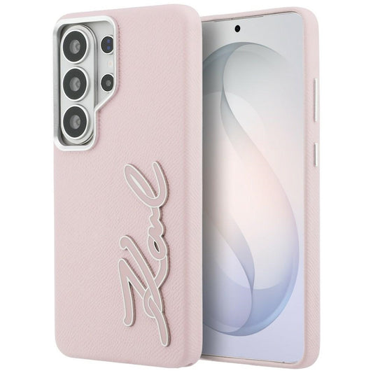 Hülle für Samsung Galaxy S26 Ultra S948, Karl Lagerfeld, Signature Resin Logo, Rosa