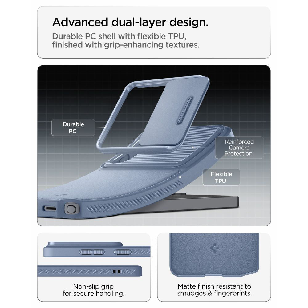 Hoes voor Samsung Galaxy S26 Ultra S948, Spigen, Optik Armor, Blauw ACS11226