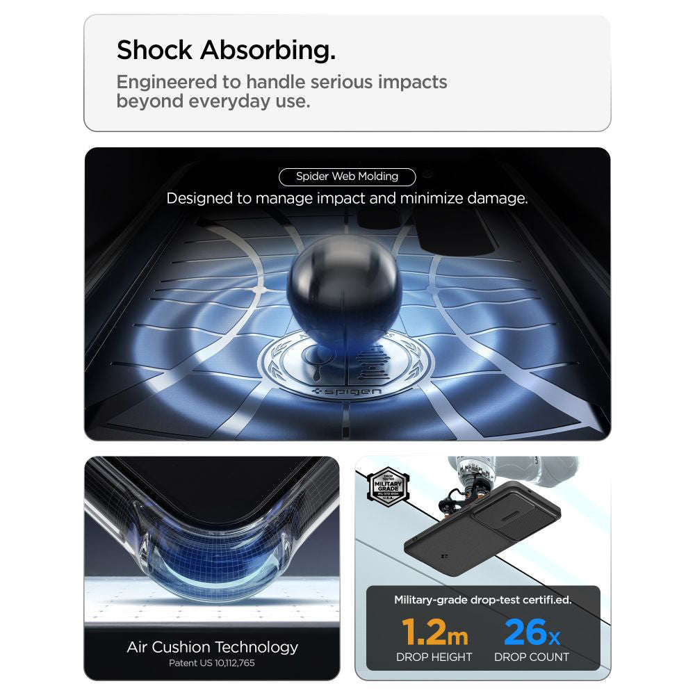 Hoes voor Samsung Galaxy S26 Ultra S948, Spigen, Optik Armor, Zwart ACS10687