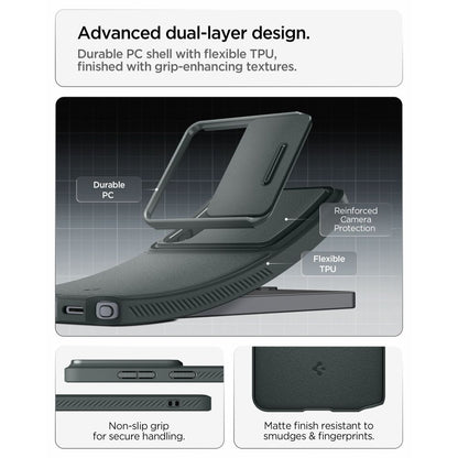 Hoesje voor Samsung Galaxy S26 Ultra S948, Spigen, Optik Armor, Groen ACS10688