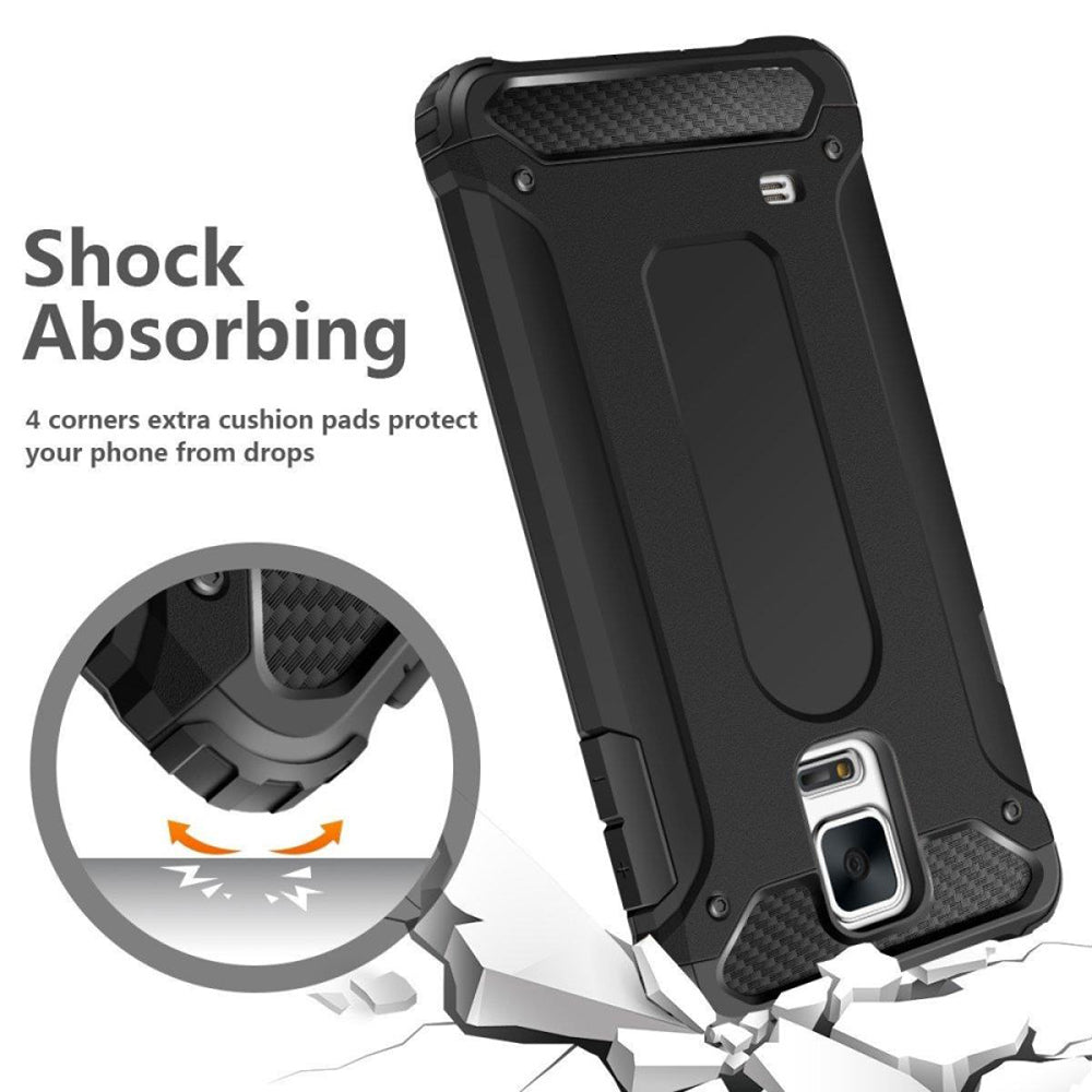 Hoes voor Samsung Galaxy S5 G900, Techsuit, Hybrid Armor, Zwart