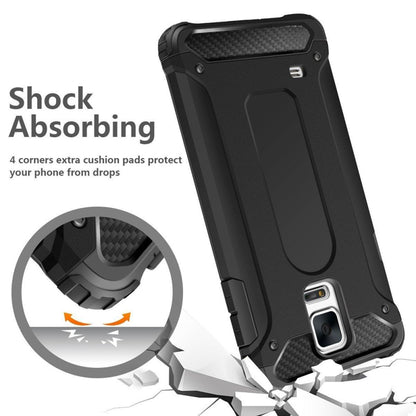 Hoes voor Samsung Galaxy S5 G900, Techsuit, Hybrid Armor, Zwart