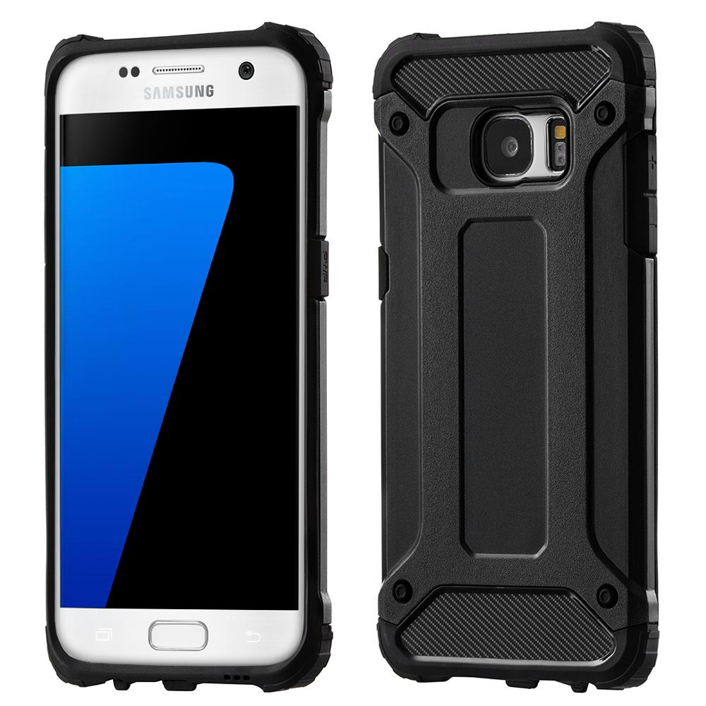 Hoes voor Samsung Galaxy S7 edge G935, Techsuit, Hybrid Armor, Zwart