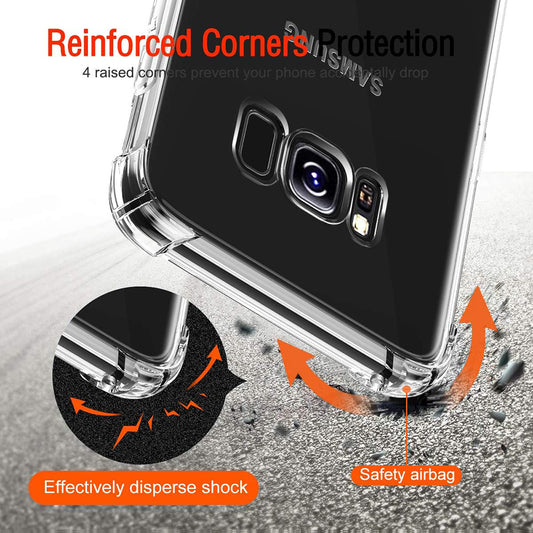 Coque pour Samsung Galaxy S8+ G955, Techsuit, Anti-choc Claire, Transparente