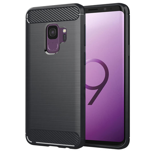 Hülle für Samsung Galaxy S9 G960, Techsuit, Carbon, Schwarz