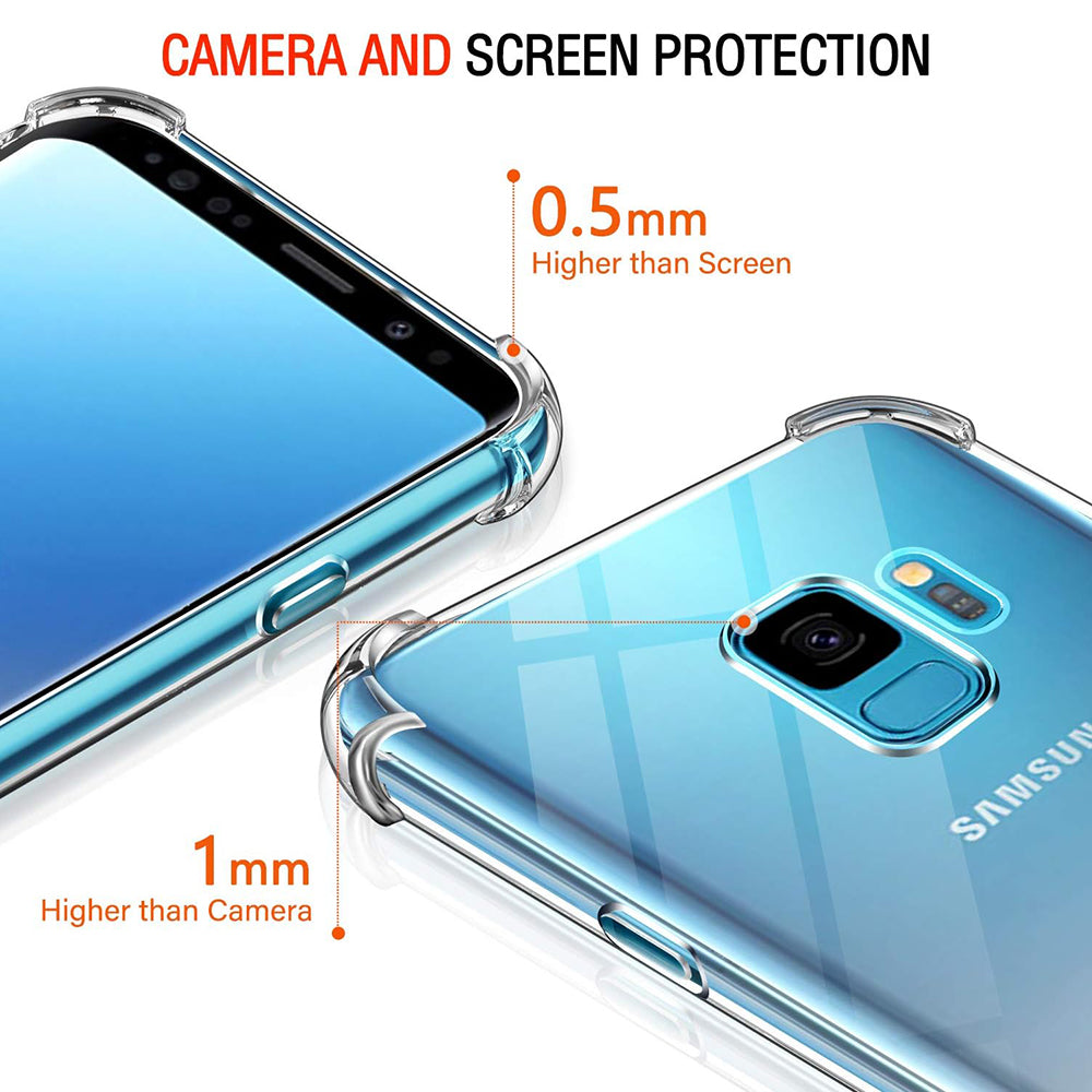 Hülle für Samsung Galaxy S9 G960, Techsuit, stoßfest klar, transparent