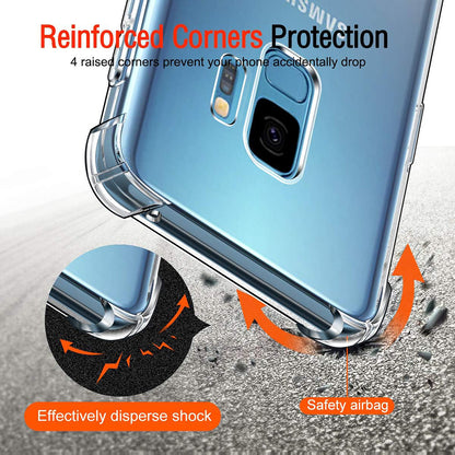 Hülle für Samsung Galaxy S9 G960, Techsuit, stoßfest klar, transparent