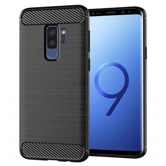 Hülle für Samsung Galaxy S9+ G965, Techsuit, Carbon, Schwarz
