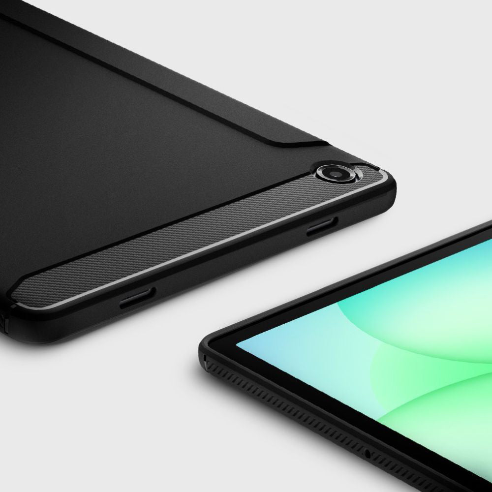 Étui pour Samsung Galaxy Tab A11+, Spigen, Rugged Armor, Noir Mat