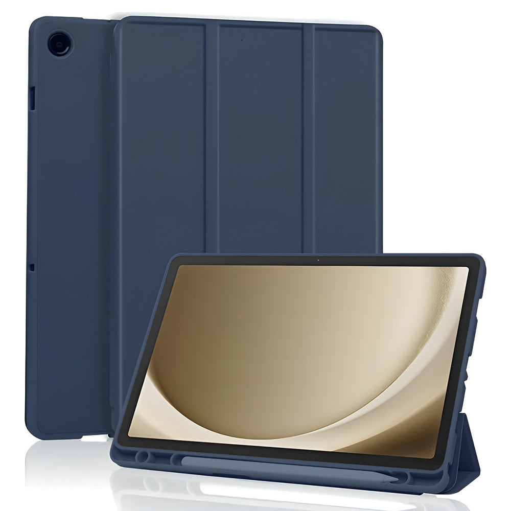 Coque pour Samsung Galaxy Tab A11+ / Tab A9+, Techsuit, Flex Trifold, Bleu marine