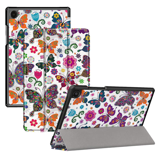 Hülle für Samsung Galaxy Tab A11+ / Tab A9+, Techsuit, FoldPro Butterfly, Mehrfarbig