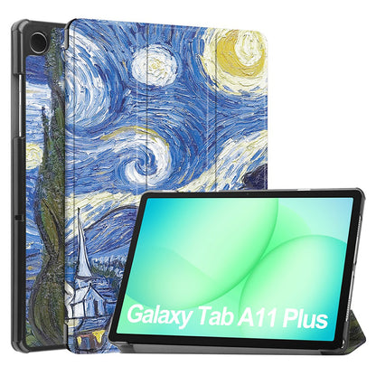 Hoes voor Samsung Galaxy Tab A11+ / Tab A9+, Techsuit, FoldPro Starry Night, Multicolor