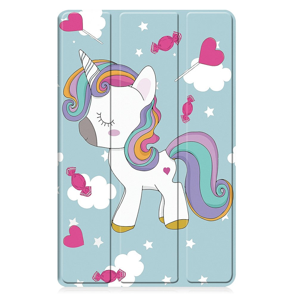 Hülle für Samsung Galaxy Tab A11+ / Tab A9+, Techsuit, FoldPro Unicorn, Mehrfarbig