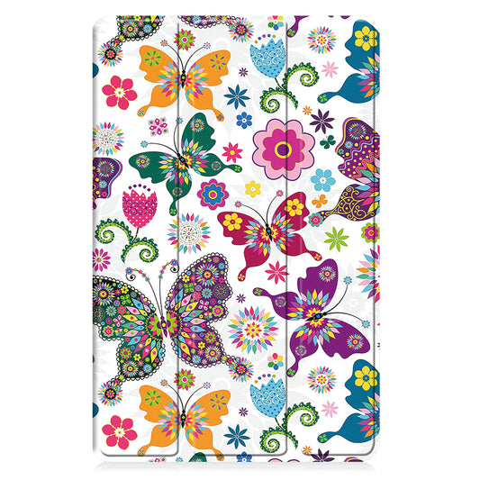 Hoes voor Samsung Galaxy Tab A11 / Tab A9, Techsuit, FoldPro Butterfly Nieuw Model, Multicolor