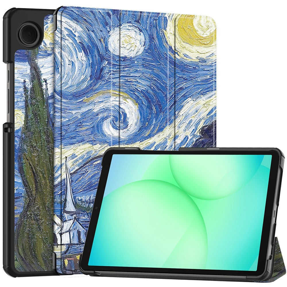 Hülle für Samsung Galaxy Tab A11 / Tab A9, Techsuit, FoldPro Starry Night New Model, Mehrfarbig