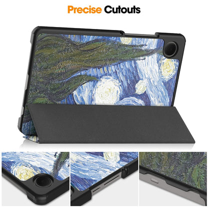 Hülle für Samsung Galaxy Tab A11 / Tab A9, Techsuit, FoldPro Starry Night New Model, Mehrfarbig