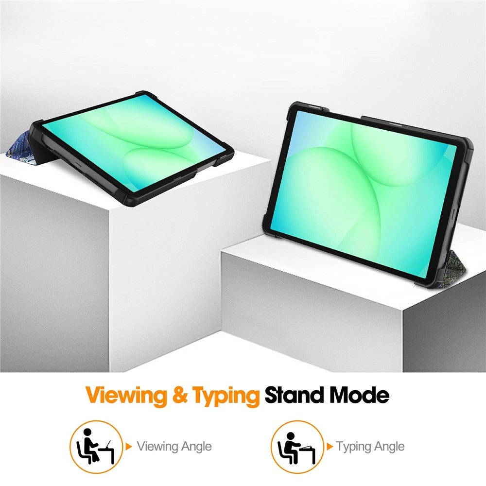 Hülle für Samsung Galaxy Tab A11 / Tab A9, Techsuit, FoldPro Starry Night New Model, Mehrfarbig