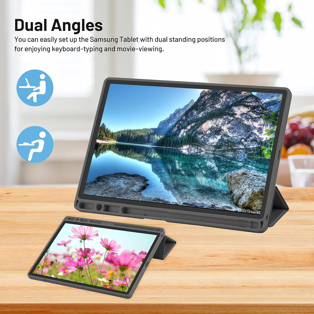 Coque pour Samsung Galaxy Tab A8 10.5 (2021), Techsuit, Flex Trifold, Vert Matcha