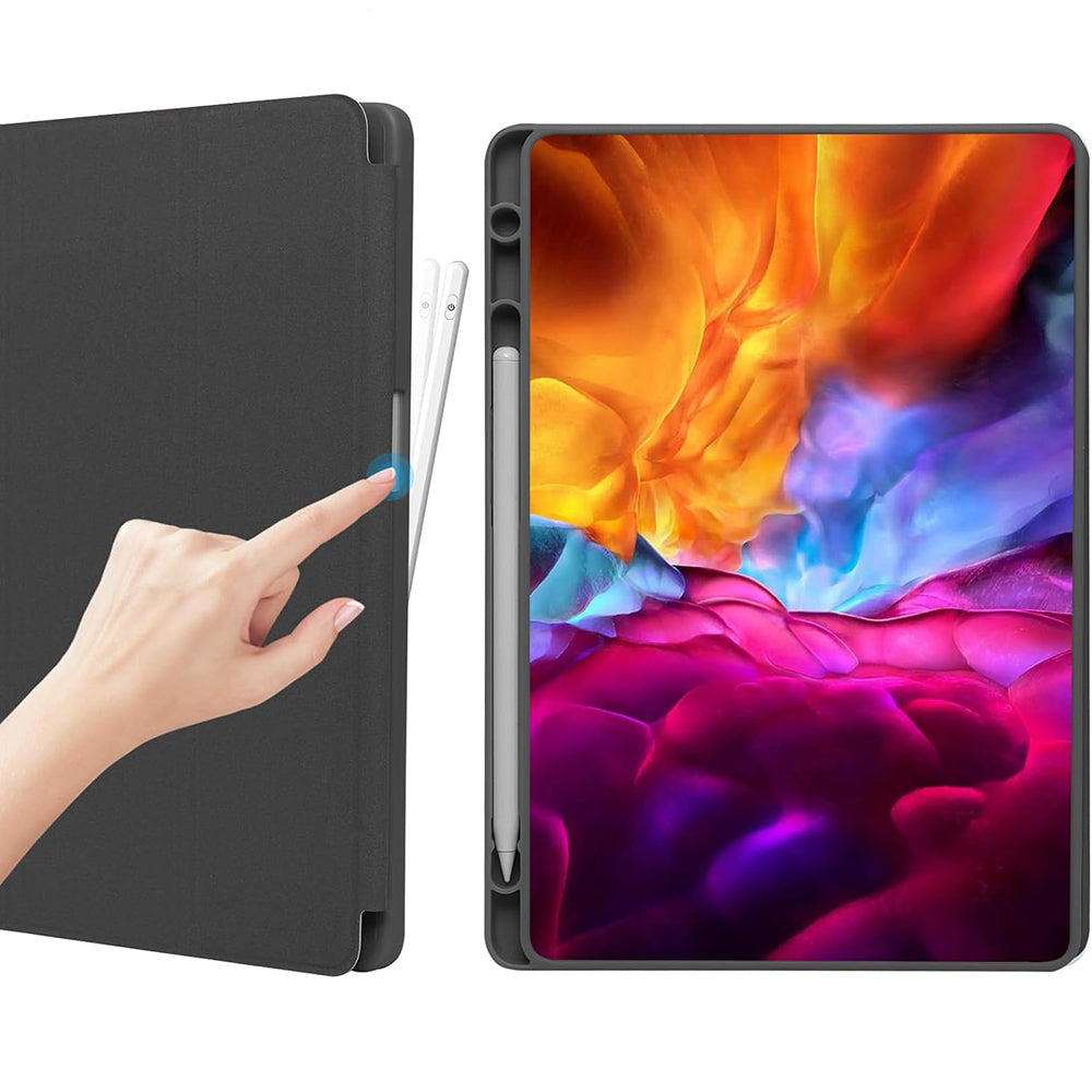 Hülle für Samsung Galaxy Tab A11 / Tab A9, Techsuit, Flex Trifold, Schwarz