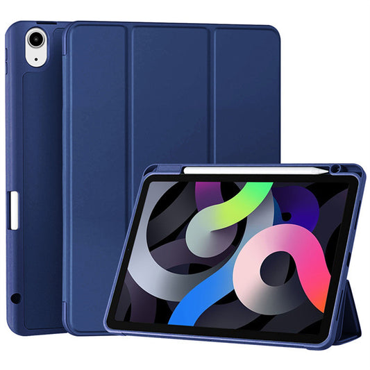 Hoes voor Samsung Galaxy Tab S10 FE+, Techsuit, Flex Trifold, marineblauw