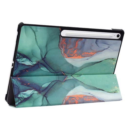 Hoes voor Samsung Galaxy Tab S10 FE+, Techsuit, FoldPro Green Time, Multicolor