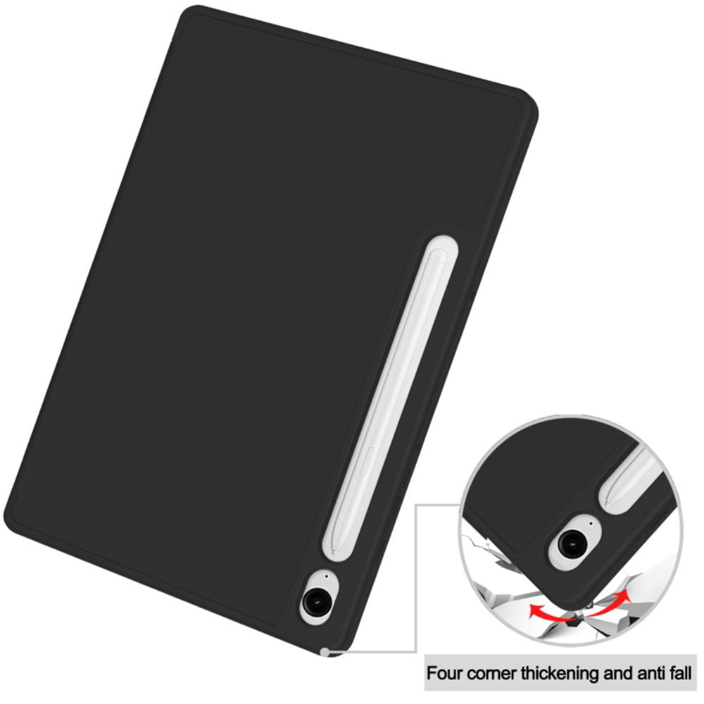Coque pour Samsung Galaxy Tab S10 FE / Tab S9 FE / Tab S9, Techsuit, Flex Trifold, Noire