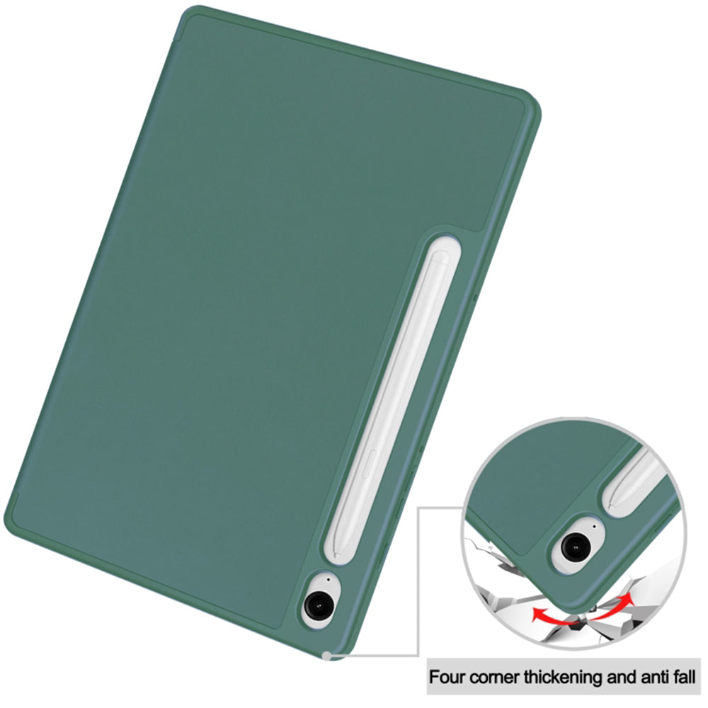 Housse pour Samsung Galaxy Tab S10 FE / Tab S9 FE, Techsuit, Flex Trifold, Vert