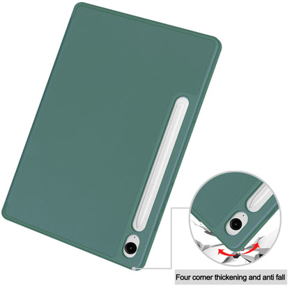 Housse pour Samsung Galaxy Tab S10 FE / Tab S9 FE, Techsuit, Flex Trifold, Vert