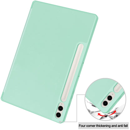 Hülle für Samsung Galaxy Tab S10+ / Tab S9 FE+ / Tab S9+, Techsuit, Flex Trifold, Matcha Grün