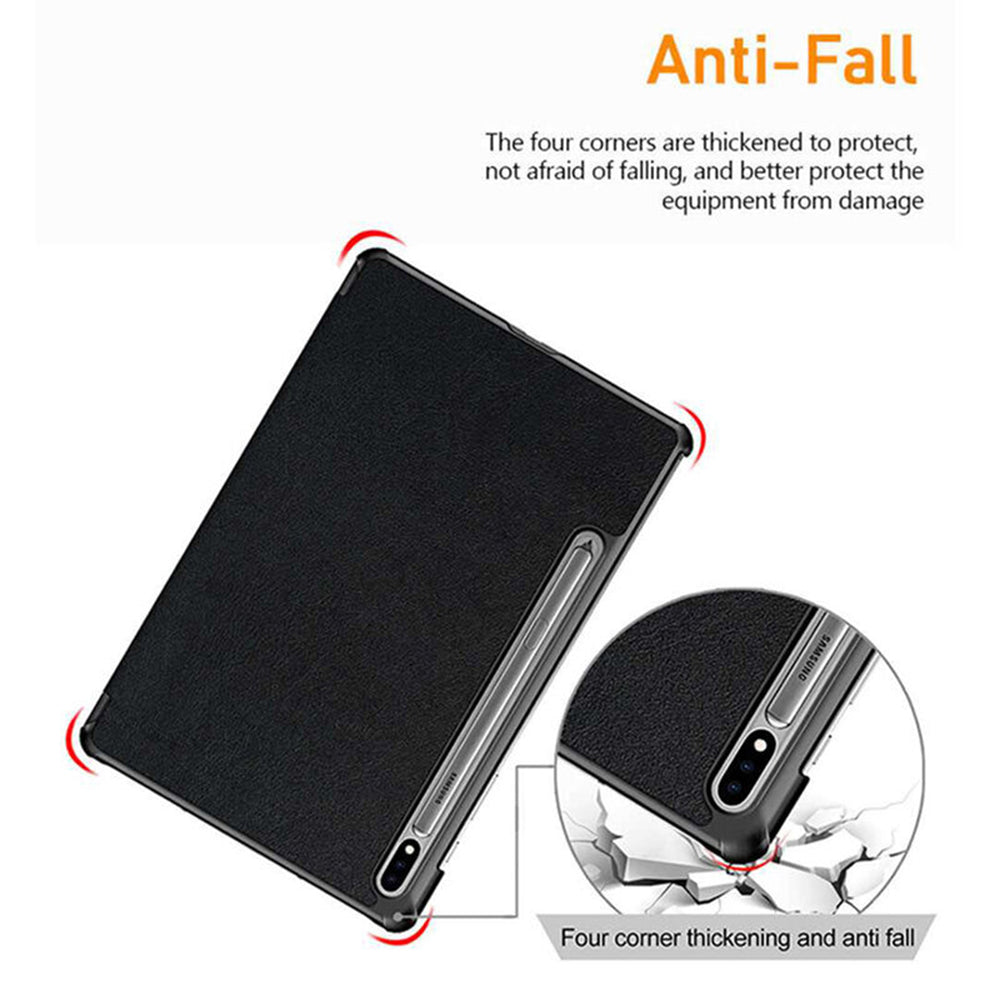Case for Samsung Galaxy Tab S10 Ultra / Tab S9 Ultra / Tab S8 Ultra, Techsuit, FoldPro, Black