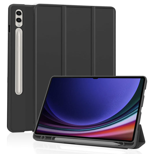Hoes voor Samsung Galaxy Tab S10 Ultra / Tab S9 Ultra, Techsuit, Flex Trifold, Zwart