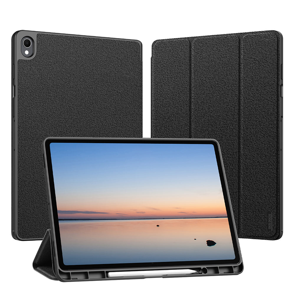 Hülle für Samsung Galaxy Tab S12 Plus, DUX DUCIS, Domo mit Stifthalter, Schwarz